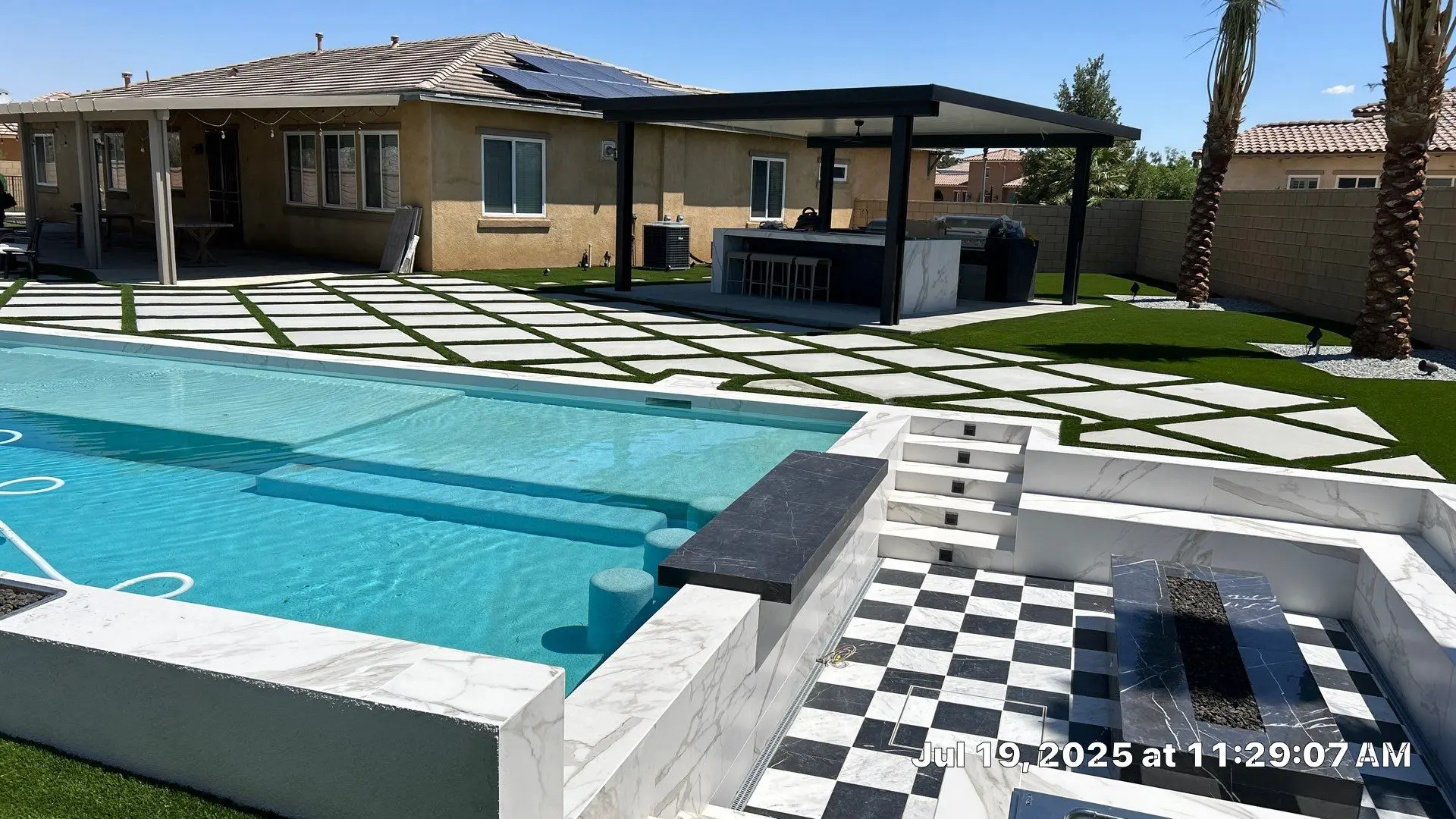 Residential pool remodeling project