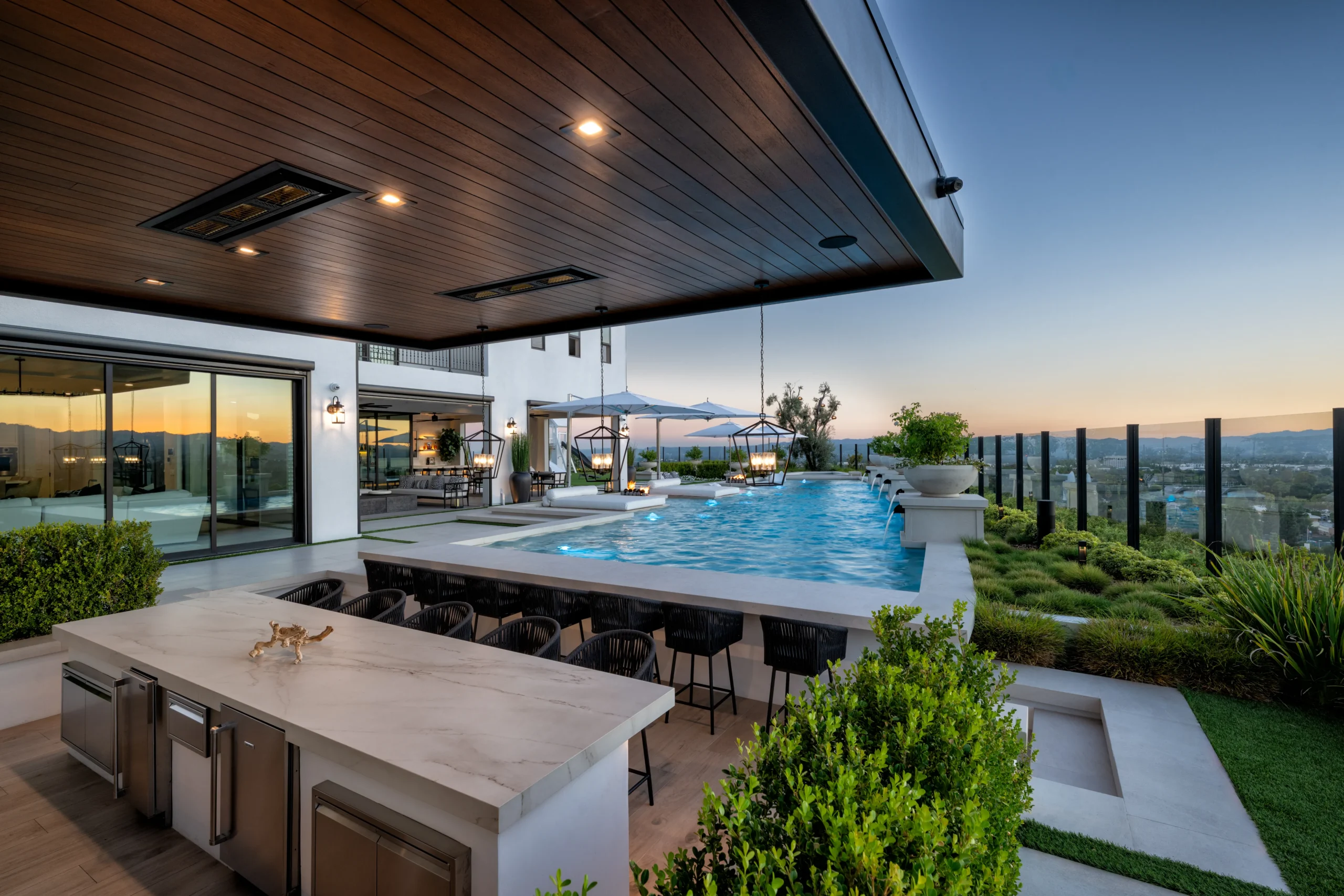 Modern residential swimming pool